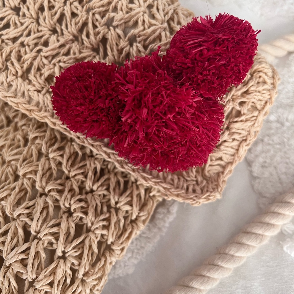 Disney Mickey Mouse Raffia Straw Drawstring Backp… - image 3